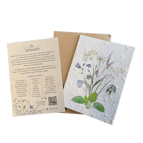 Postkort med frøblanding